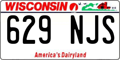 WI license plate 629NJS