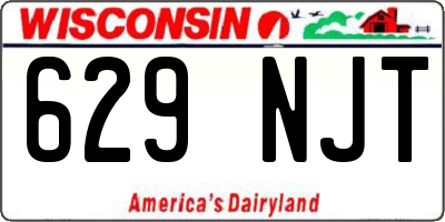 WI license plate 629NJT