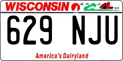 WI license plate 629NJU
