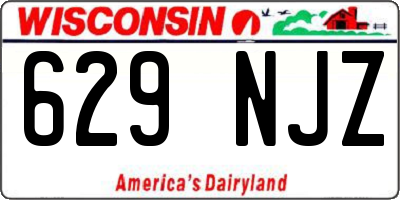 WI license plate 629NJZ
