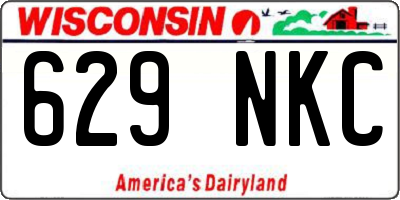 WI license plate 629NKC
