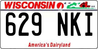 WI license plate 629NKI
