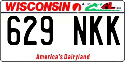 WI license plate 629NKK