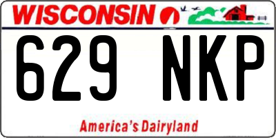 WI license plate 629NKP