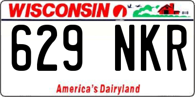WI license plate 629NKR