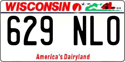 WI license plate 629NLO