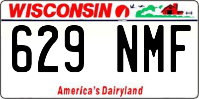 WI license plate 629NMF