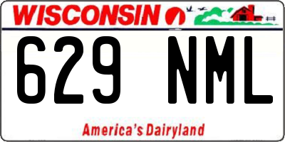 WI license plate 629NML