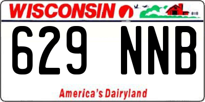 WI license plate 629NNB