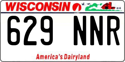 WI license plate 629NNR