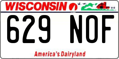 WI license plate 629NOF