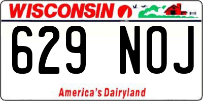 WI license plate 629NOJ