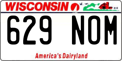 WI license plate 629NOM