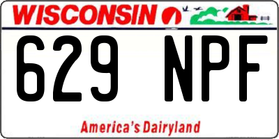 WI license plate 629NPF