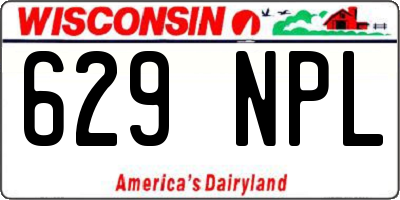 WI license plate 629NPL