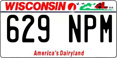 WI license plate 629NPM