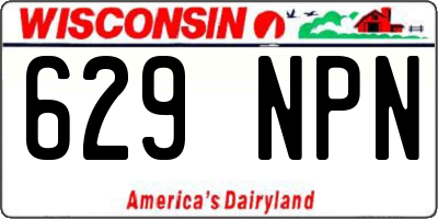WI license plate 629NPN