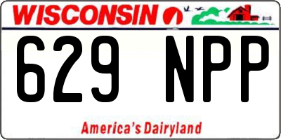 WI license plate 629NPP