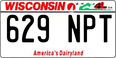 WI license plate 629NPT