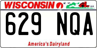 WI license plate 629NQA