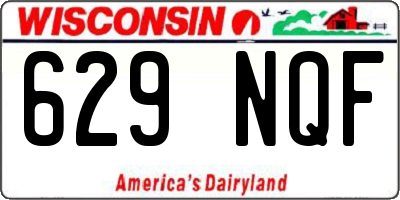 WI license plate 629NQF
