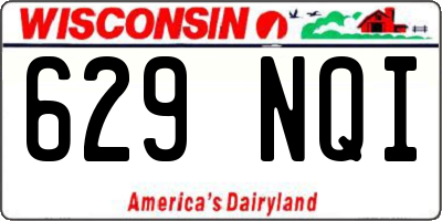 WI license plate 629NQI