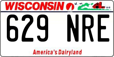 WI license plate 629NRE