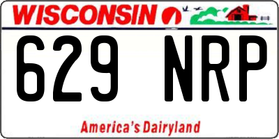 WI license plate 629NRP