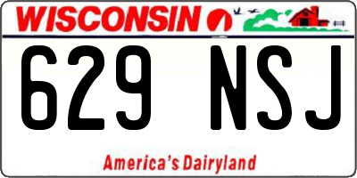WI license plate 629NSJ