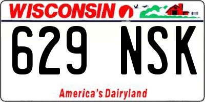 WI license plate 629NSK