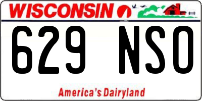 WI license plate 629NSO