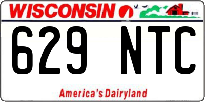 WI license plate 629NTC