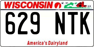WI license plate 629NTK