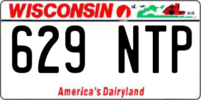 WI license plate 629NTP