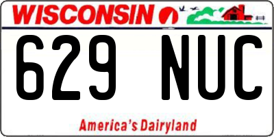 WI license plate 629NUC