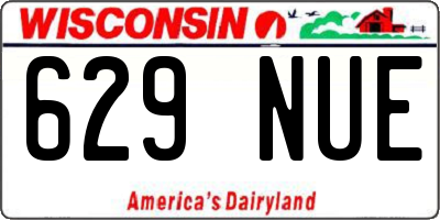 WI license plate 629NUE