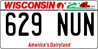 WI license plate 629NUN