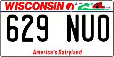 WI license plate 629NUO