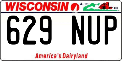 WI license plate 629NUP