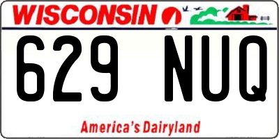 WI license plate 629NUQ