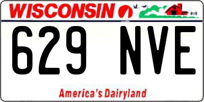 WI license plate 629NVE