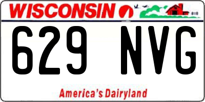 WI license plate 629NVG