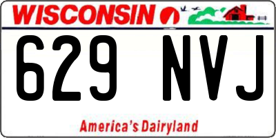WI license plate 629NVJ