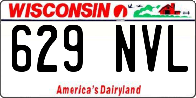 WI license plate 629NVL