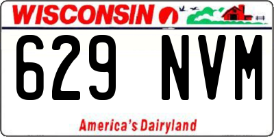 WI license plate 629NVM