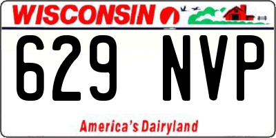 WI license plate 629NVP