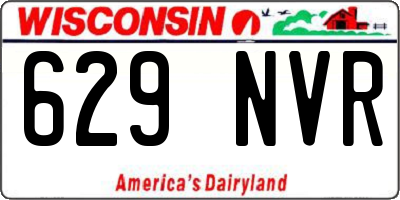 WI license plate 629NVR