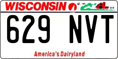 WI license plate 629NVT