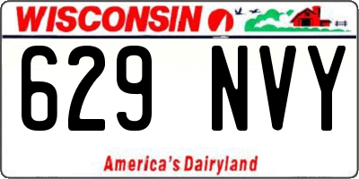 WI license plate 629NVY