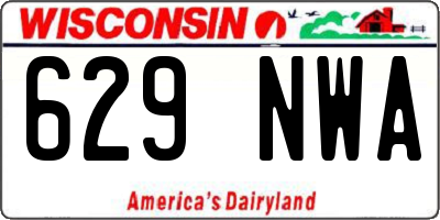WI license plate 629NWA